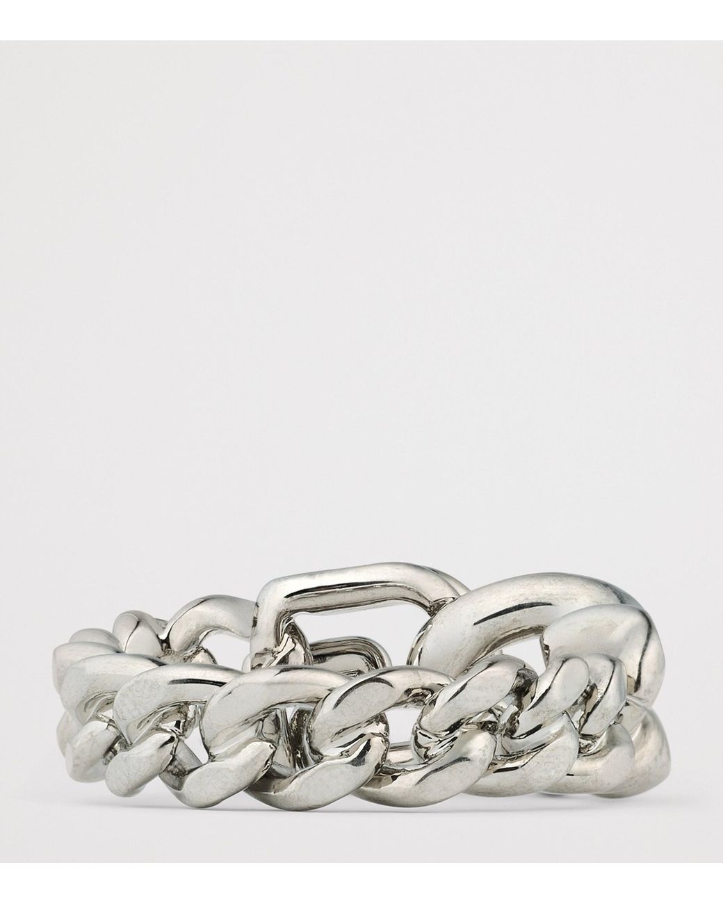 Givenchy Metallic Brass Chain G Ring for men
