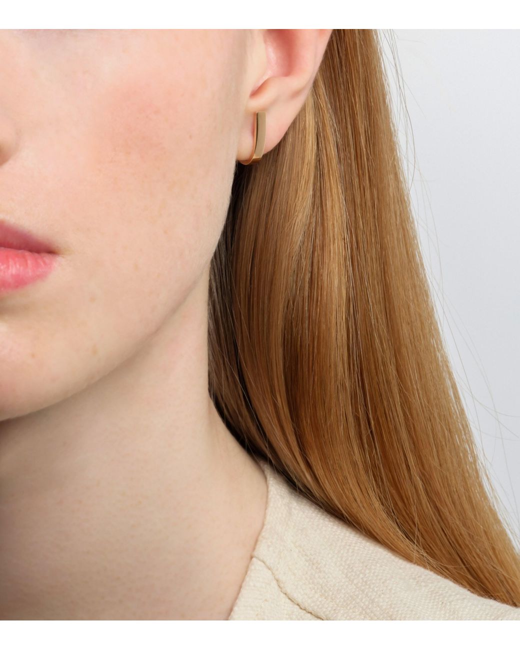 Repossi White Berbere Single Hoop Earring