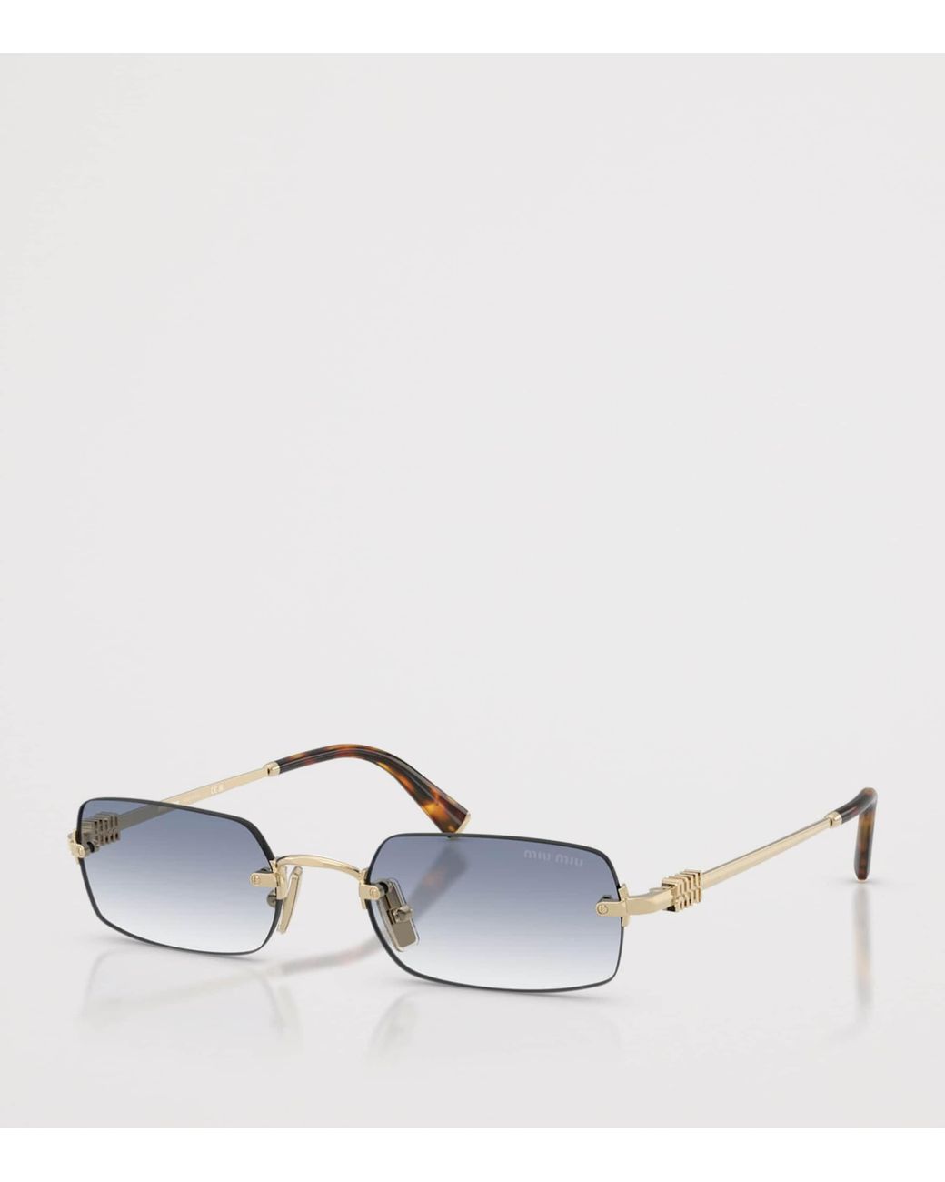 Miu Miu Blue Rectangular Mu B50S Sunglasses