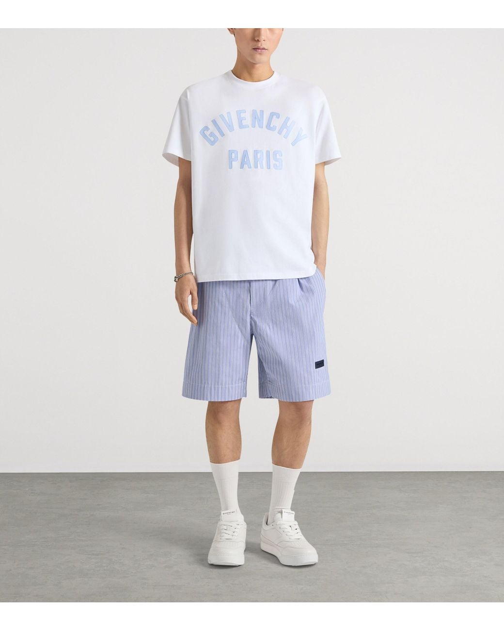 Givenchy White Cotton Logo T-Shirt for men