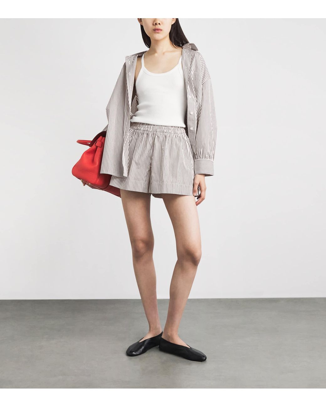Suzie Kondi Multicolor Cotton Stripe Shkip Shorts