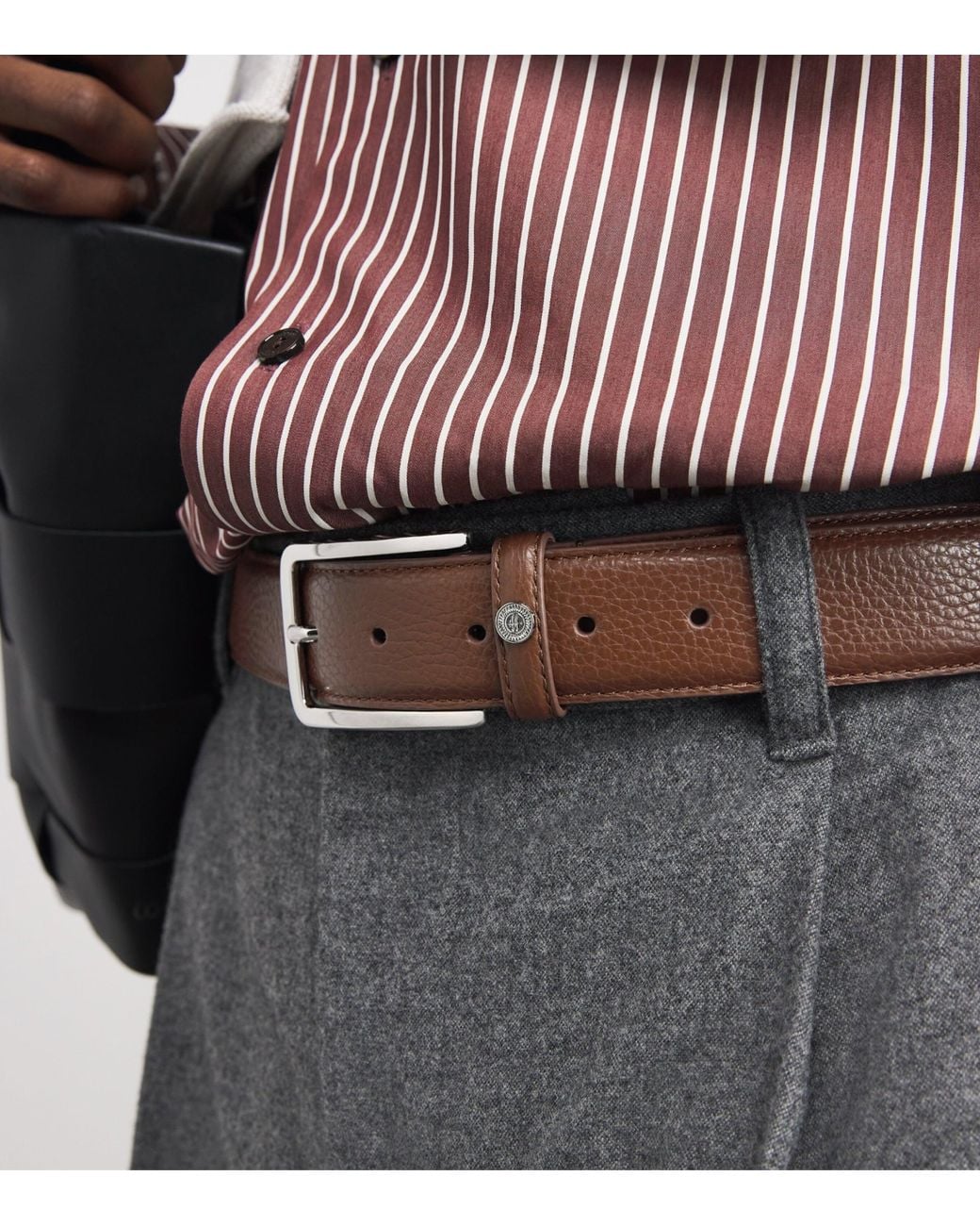 Harrods Brown Leather Belt for men