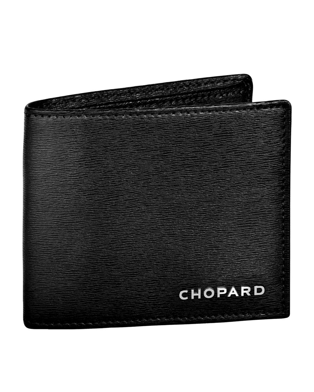 Chopard Black Mini Leather Classic Bifold Wallet