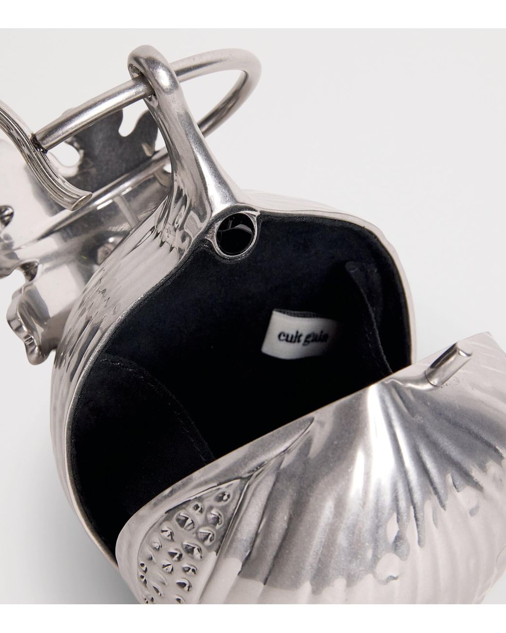 Cult Gaia White Brass Fico Wristlet Mini Bag