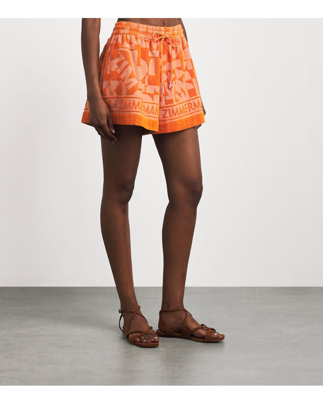Zimmermann Orange Terry Solstice Shorts