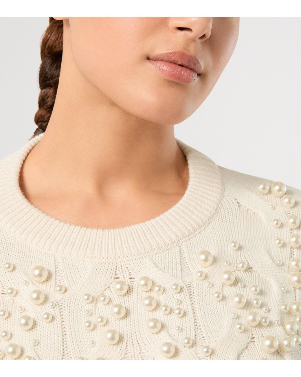 Marina Rinaldi Natural Virgin Wool-Blend Sweater