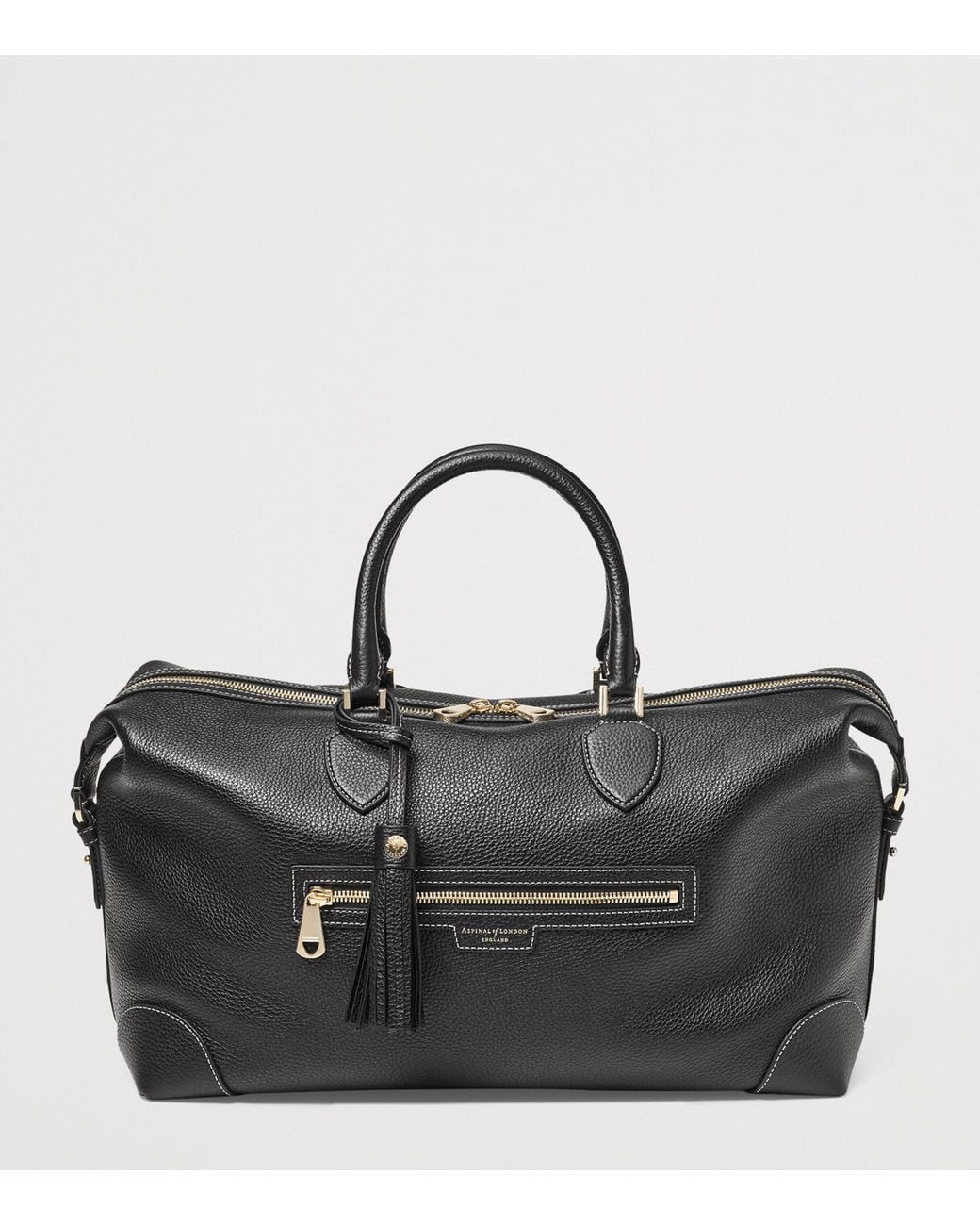 Aspinal Black Leather The Hudson Bag