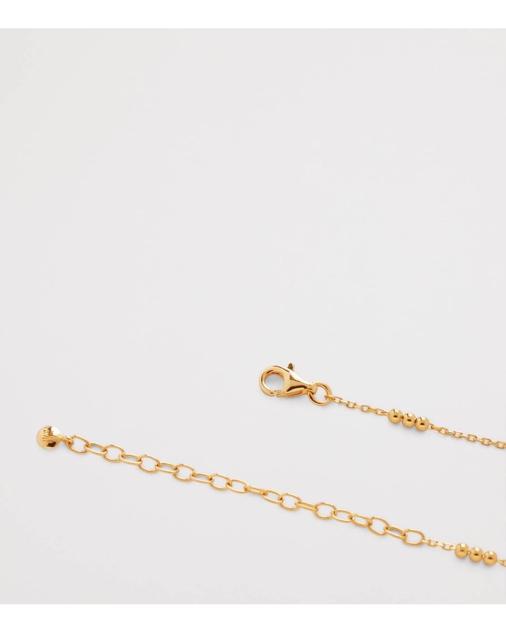 Monica Vinader Natural Vermeil Triple Beaded Chain Necklace