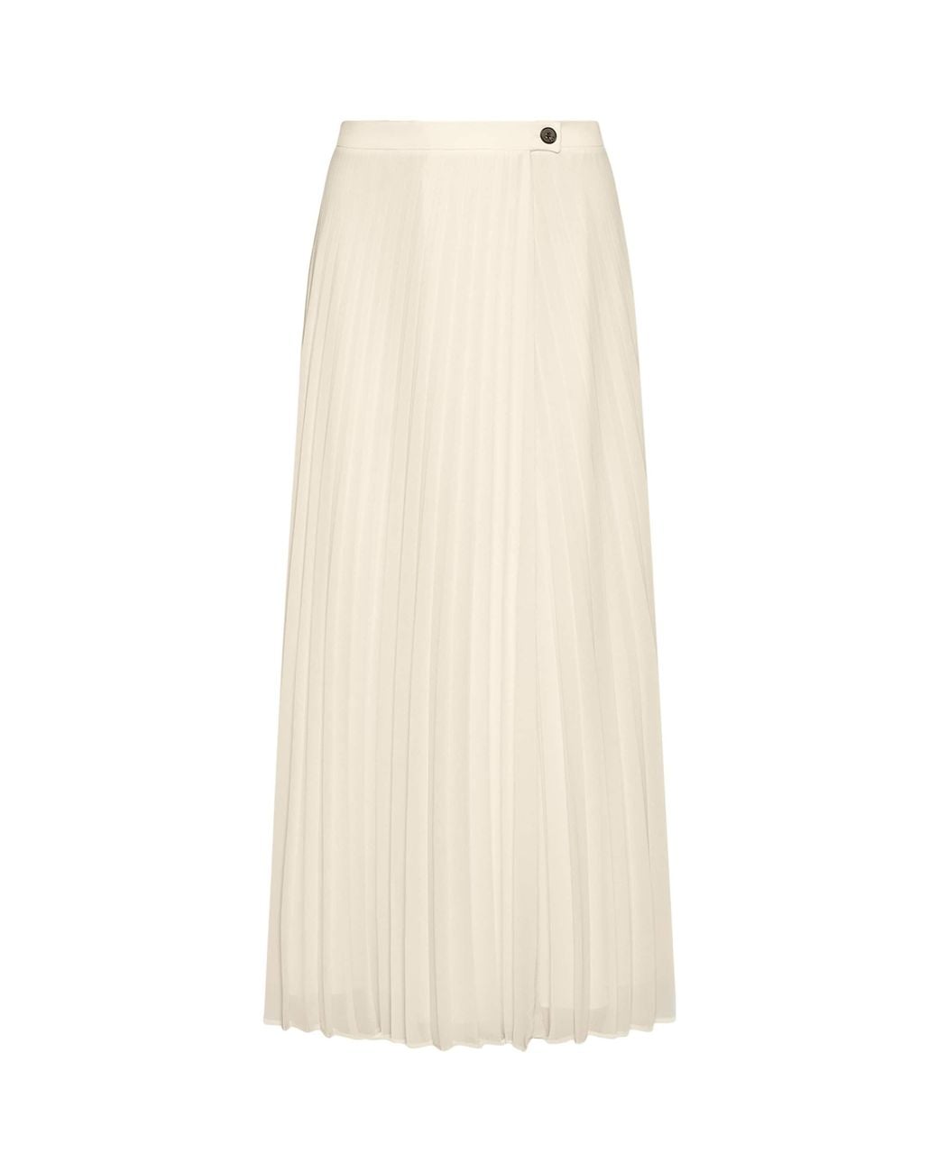 Marella Natural Georgette Pleated Skirt