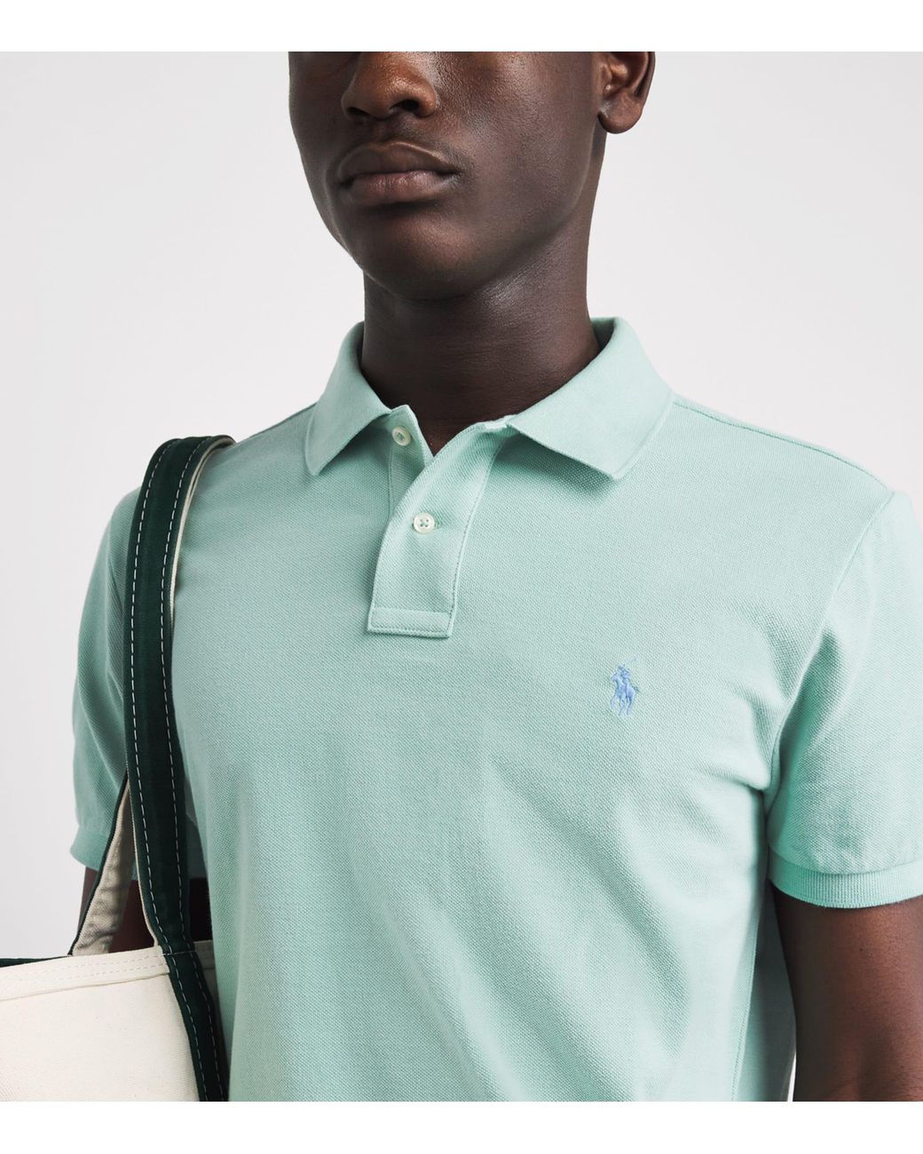 Polo Ralph Lauren Green Cotton Mesh Custom-Fit Polo Shirt for men
