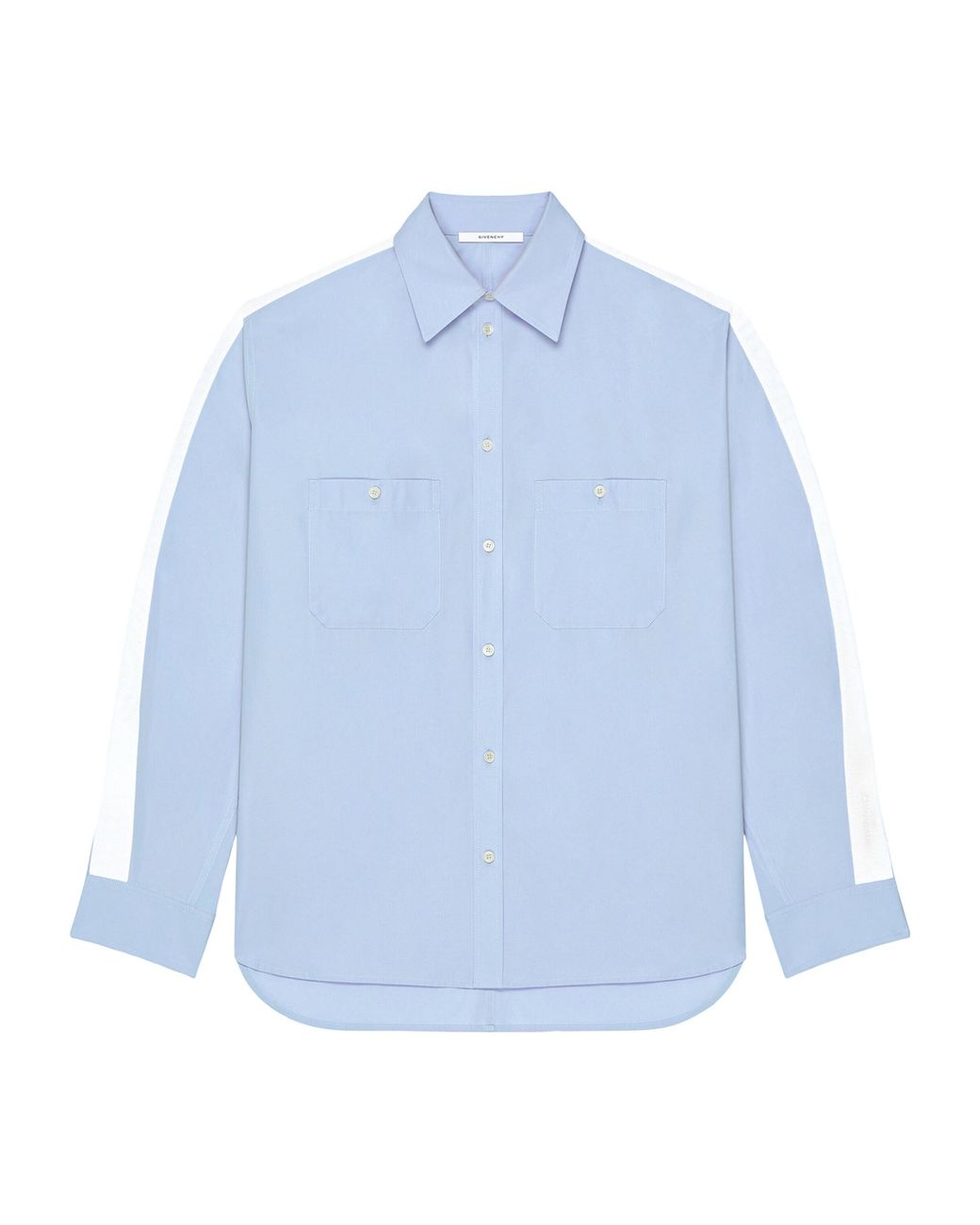Givenchy Blue Cotton Couture Seam Shirt for men