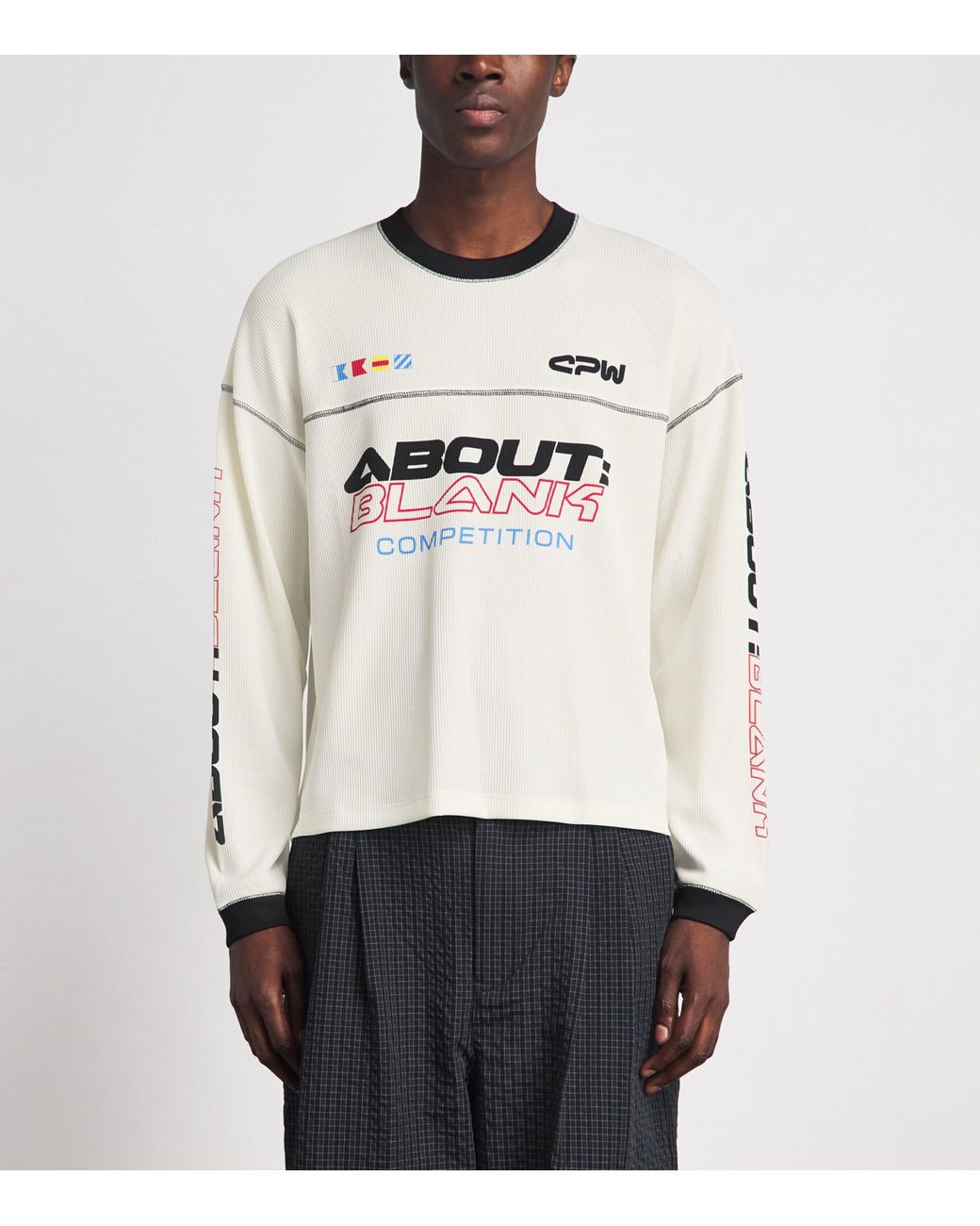 About Blank White Competition Long-Sleeve T-Shirt for men