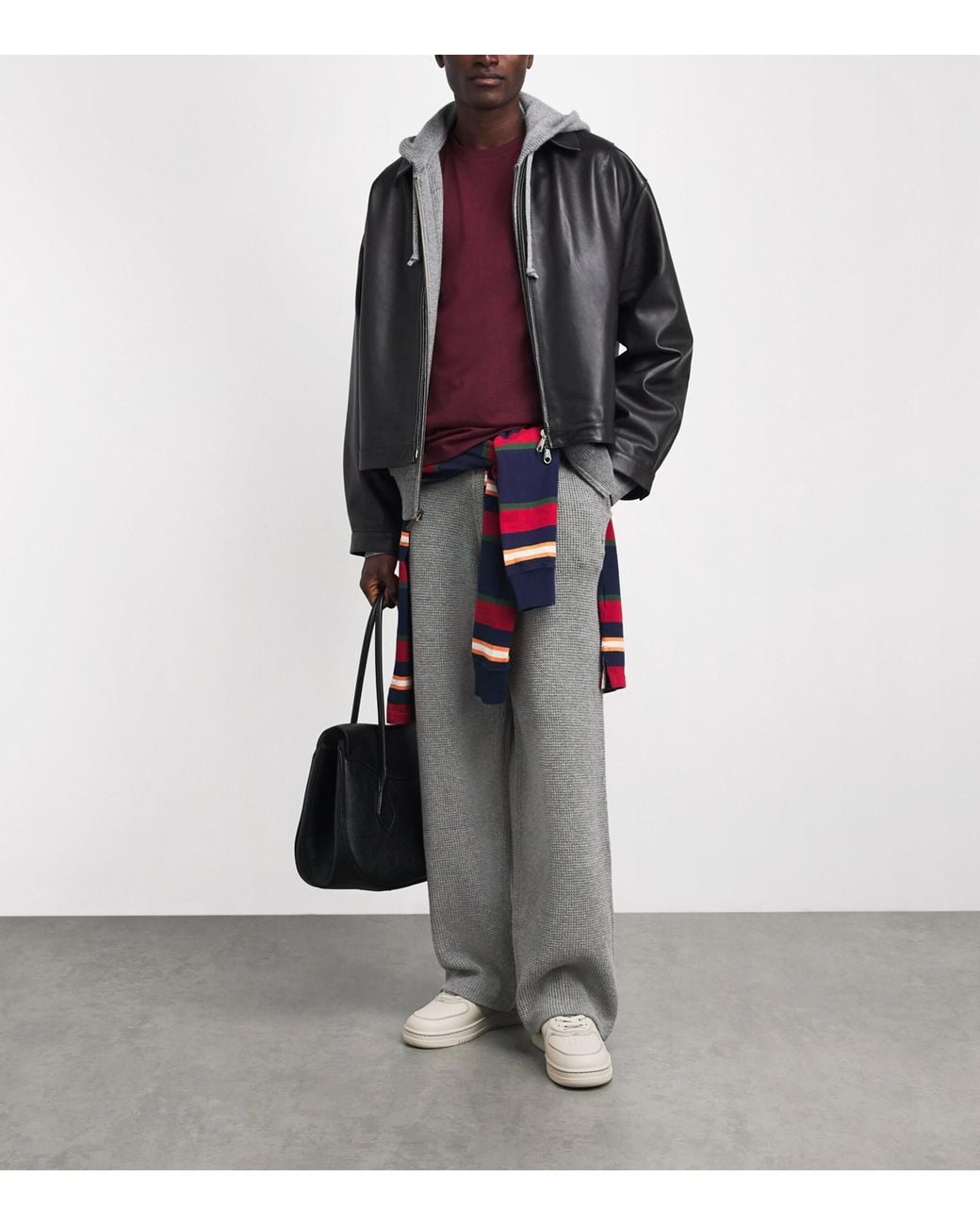 Polo Ralph Lauren Gray Wool-Cotton Waffle Knit Sweatpants for men