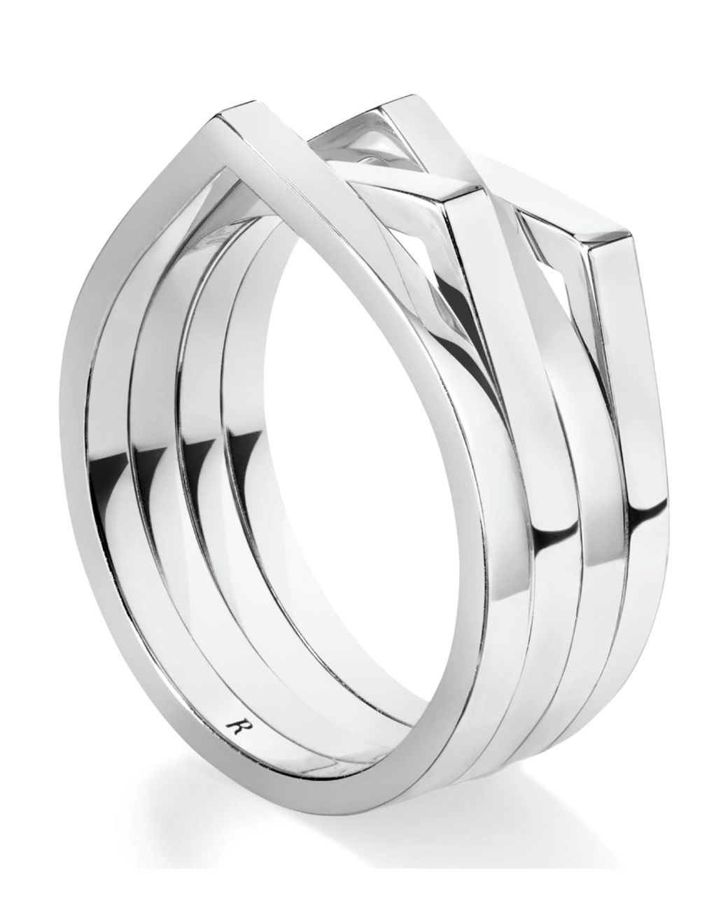 Repossi White Antifer 4-Band Ring