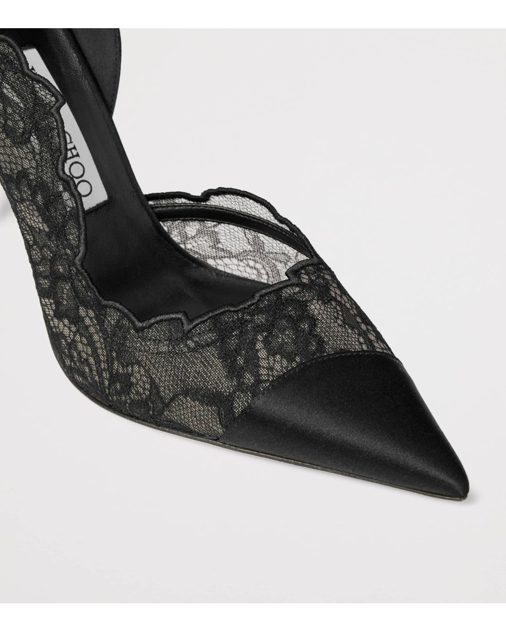 Jimmy Choo Black Brigitte 100 Lace Pumps