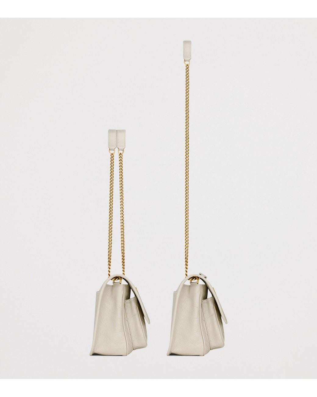 Saint Laurent White Leather Niki Baby Shoulder Bag