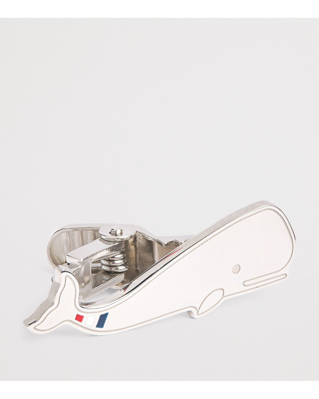 Thom Browne Black Sterling Whale Tie Bar for men