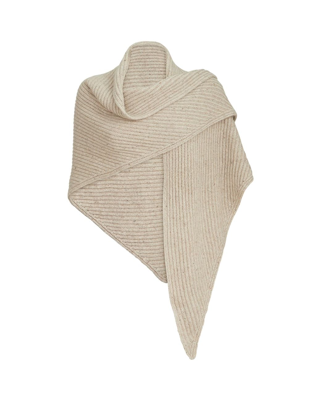 Brunello Cucinelli White Cashmere-Blend Sparkling Shawl