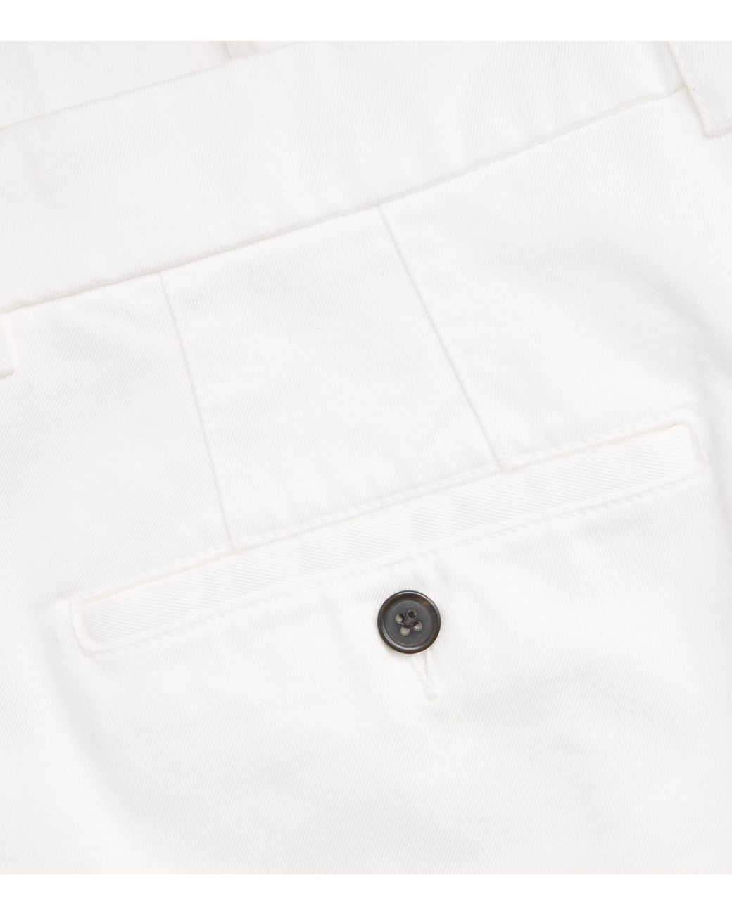 Thom Browne White Cotton Twill Utility Trousers for men