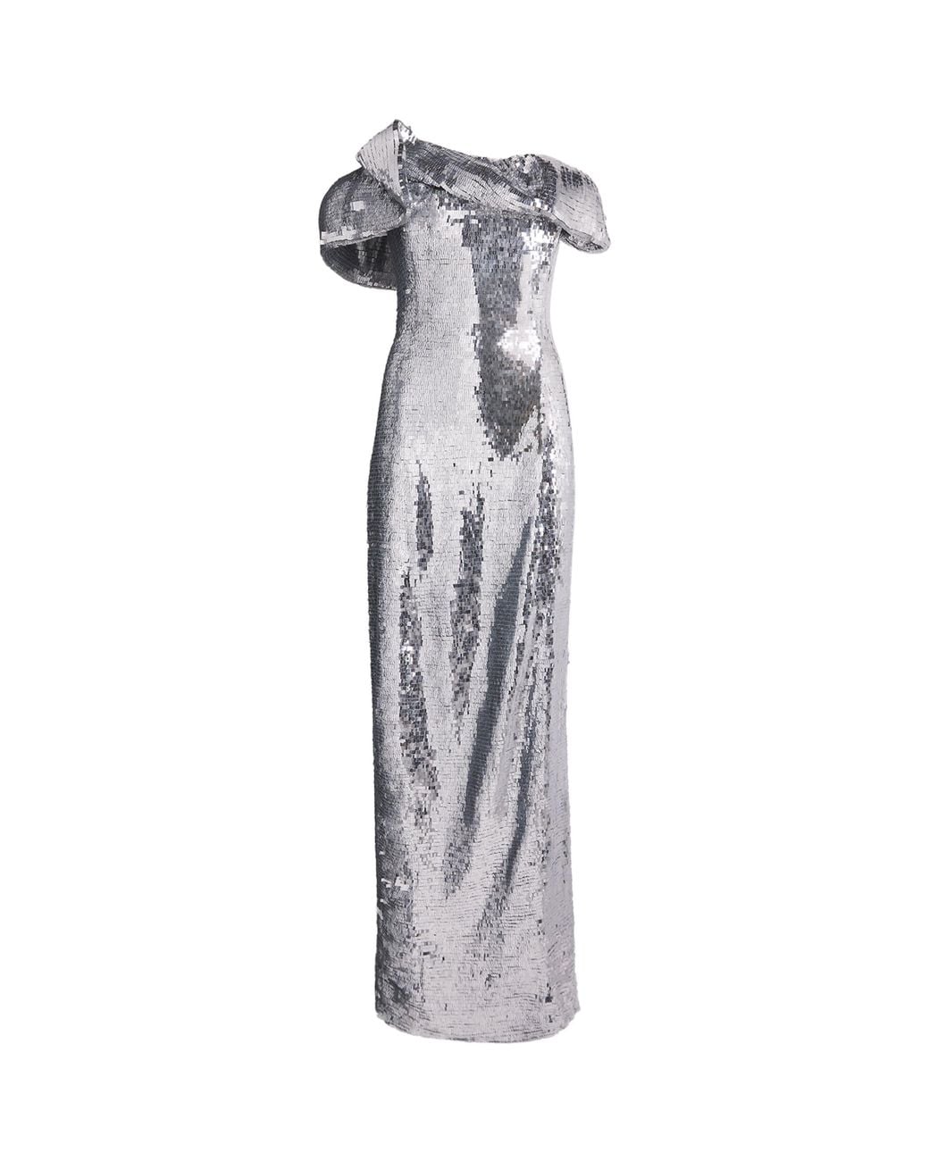 Rachel Gilbert White One-Shoulder Tamzin Gown