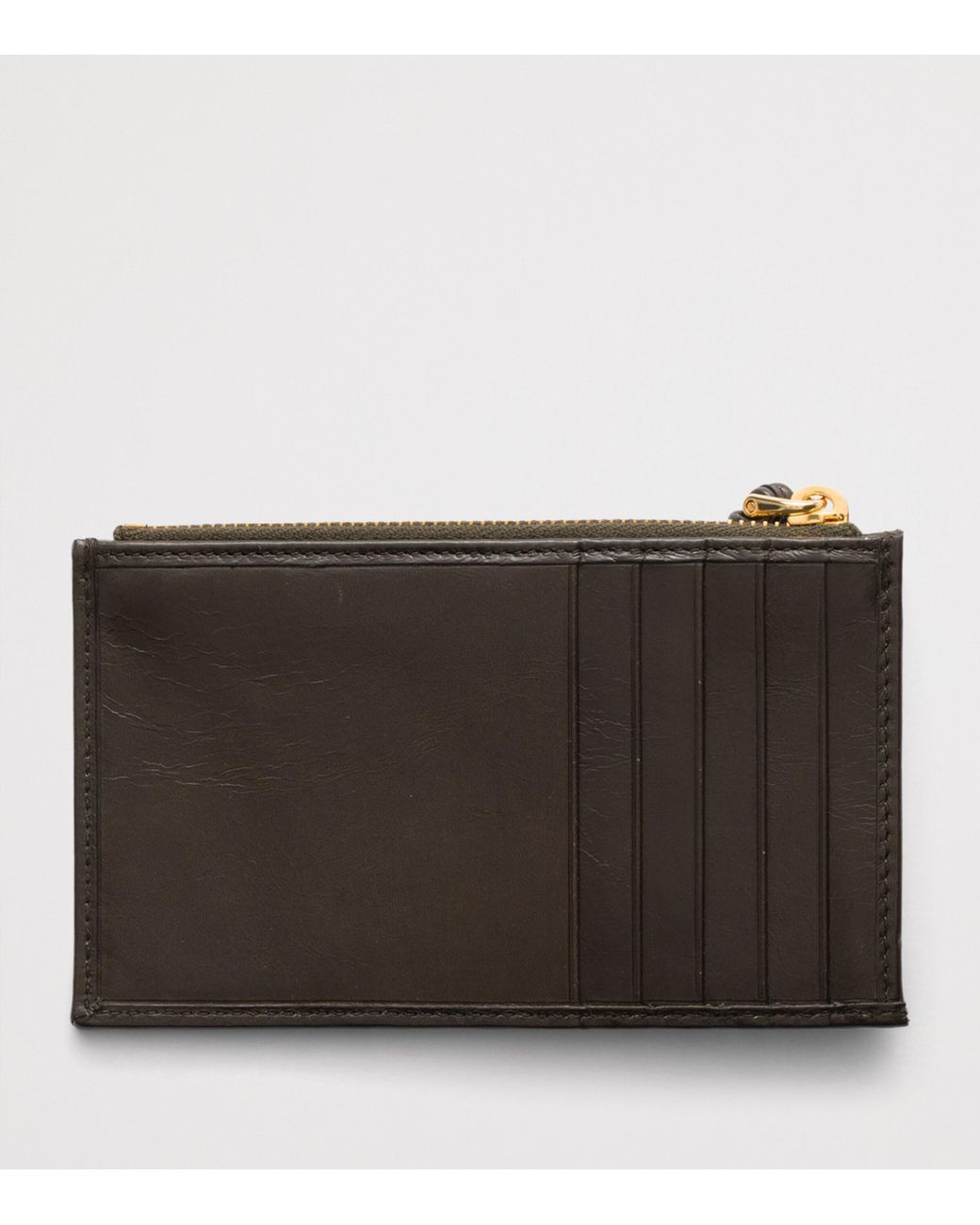 Prada Black Saffiano Leather Zip Card Holder