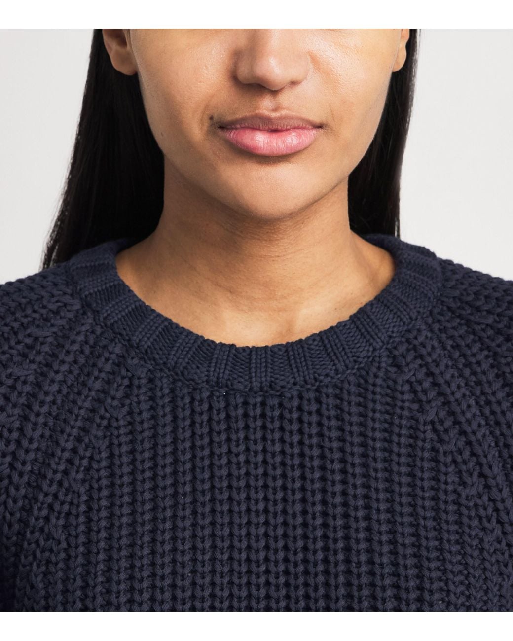 ME+EM Blue Organic Cotton Weekend Sweater