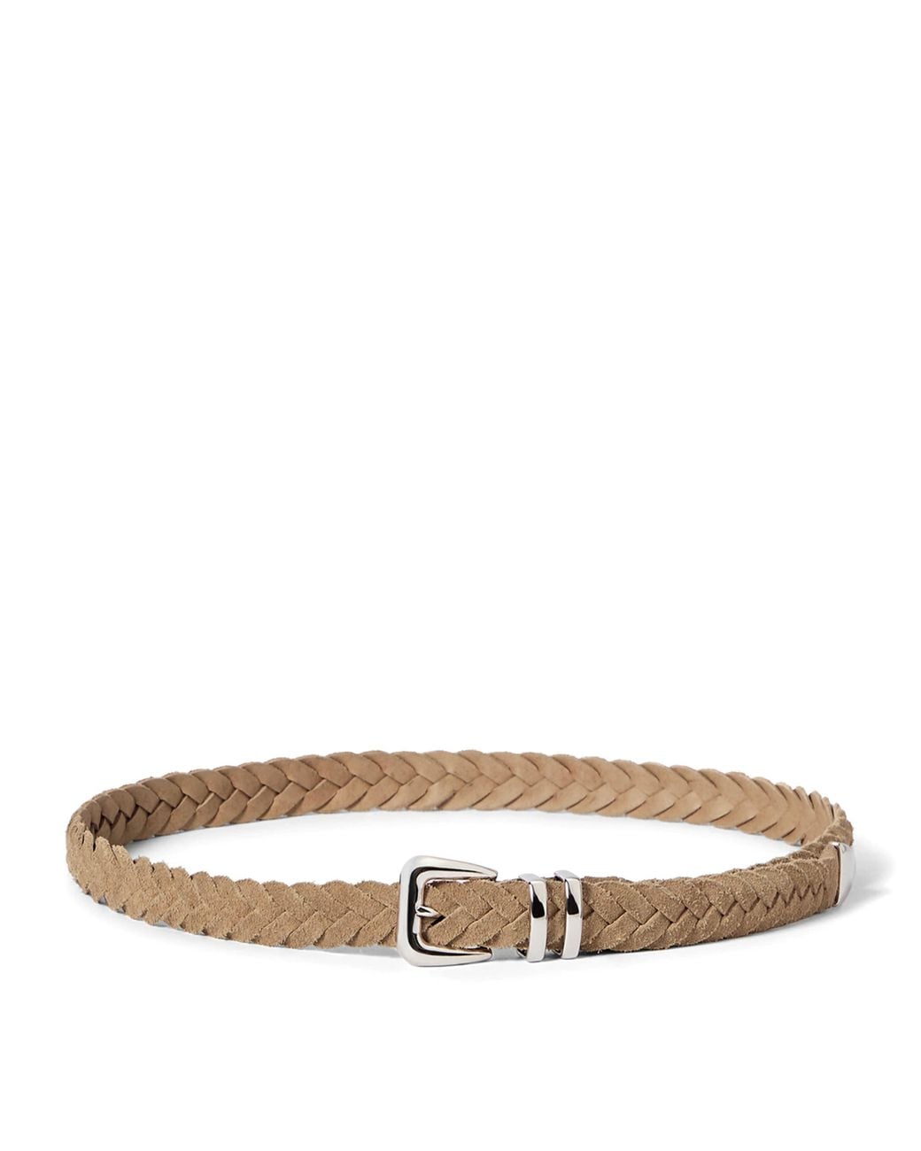 Brunello Cucinelli Natural Leather Braided Belt for men