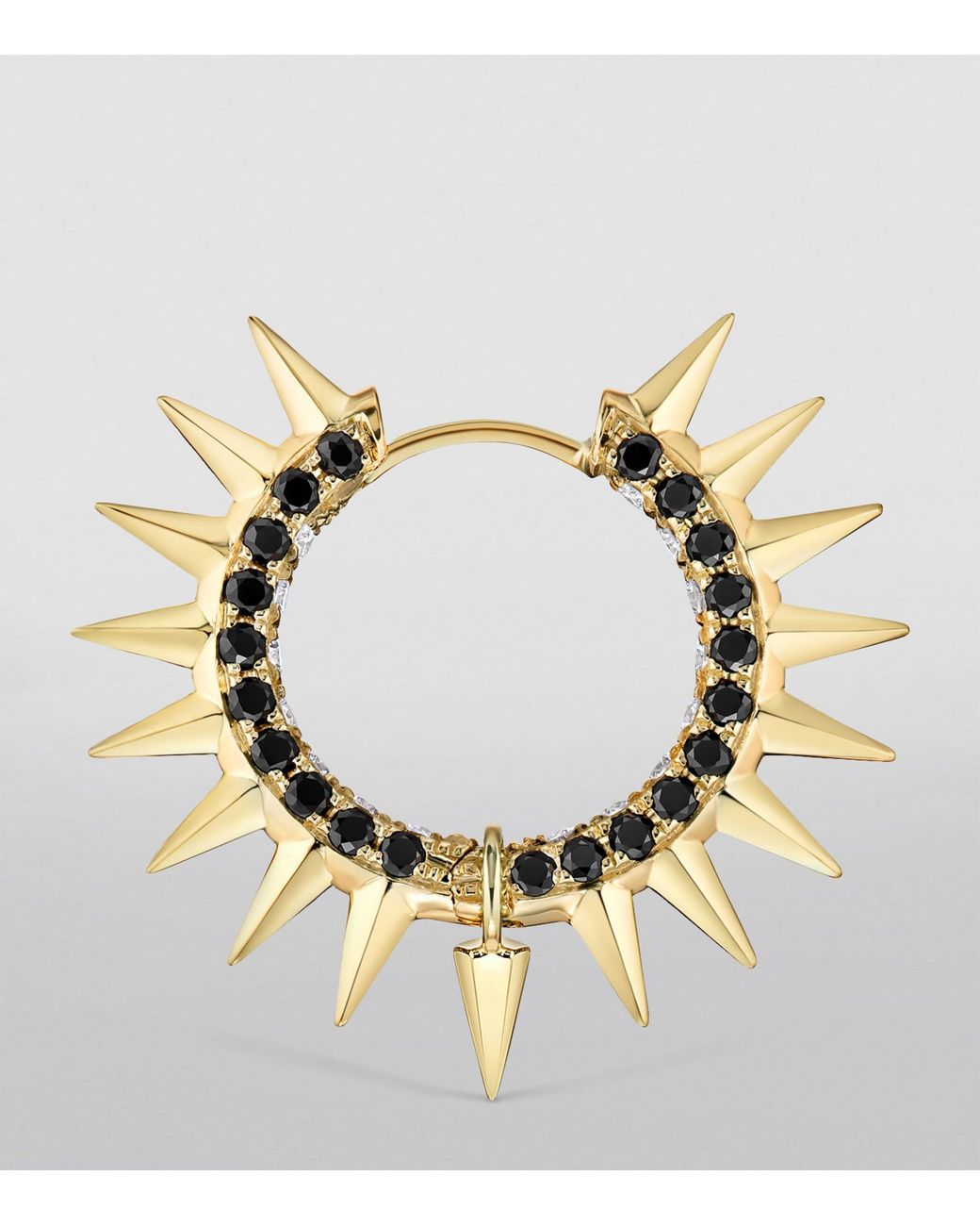 Maria Tash Metallic And Diamond Pavé Metal Mohawk Hoop Earring