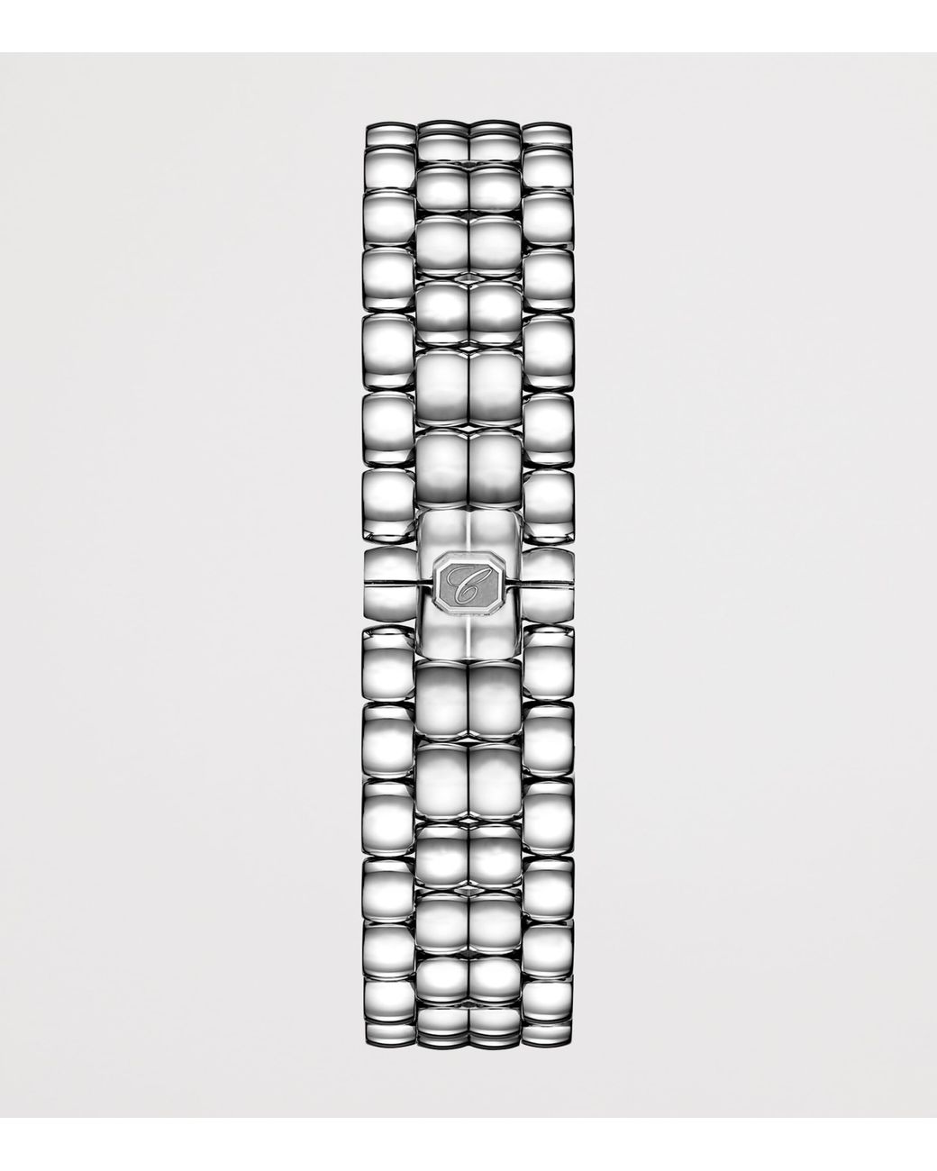 Chopard Metallic Stainless Steel And Diamond Happy Sport Watch