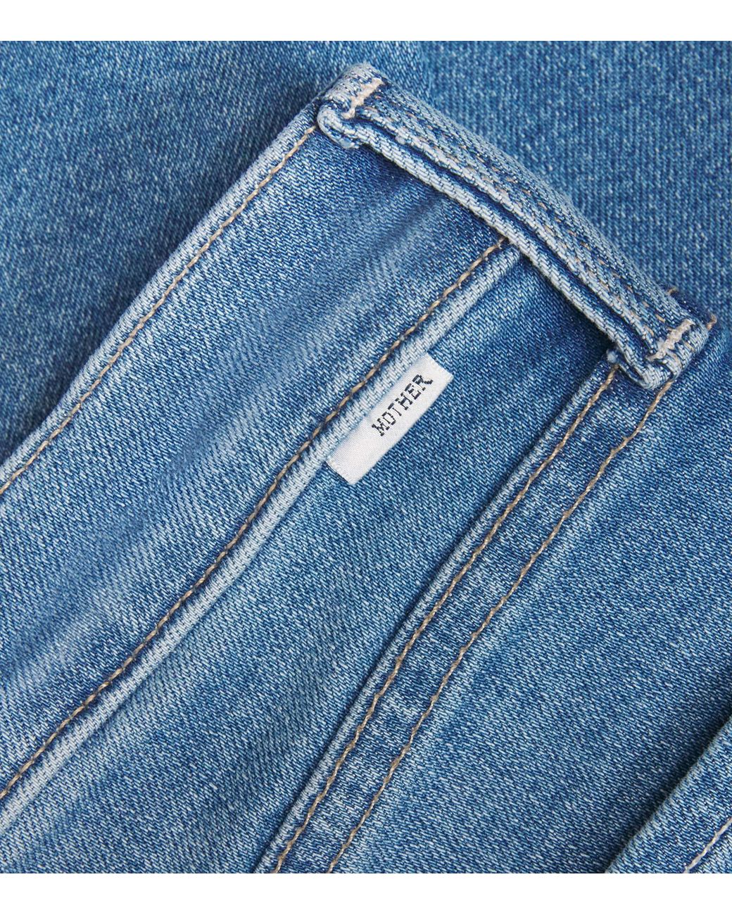 Mother Blue The Rambler Zip Ankle Jeans