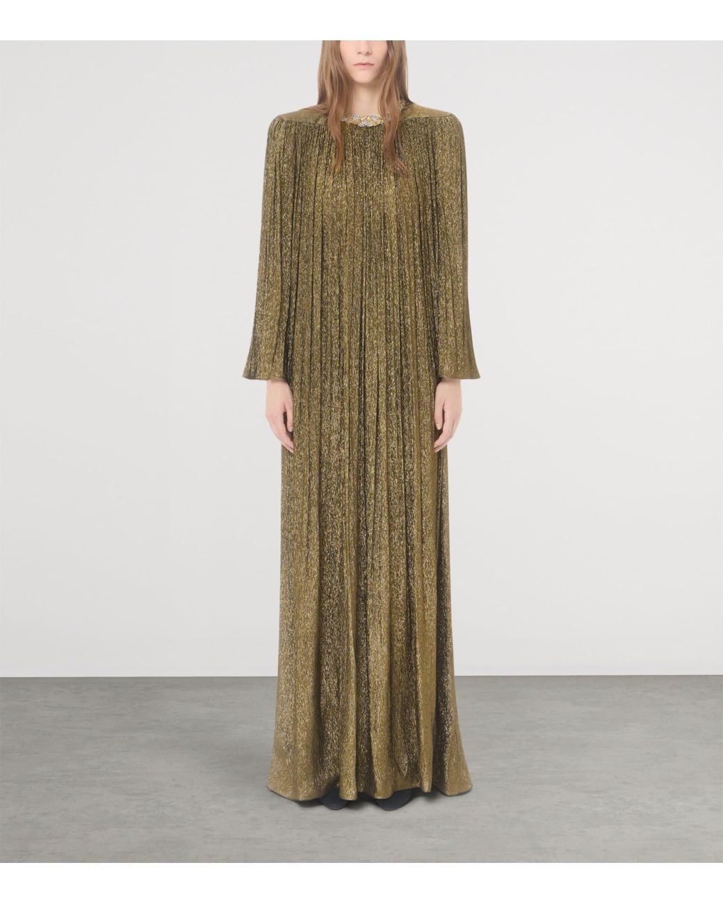 Valentino Green Lurex Embellished Gown