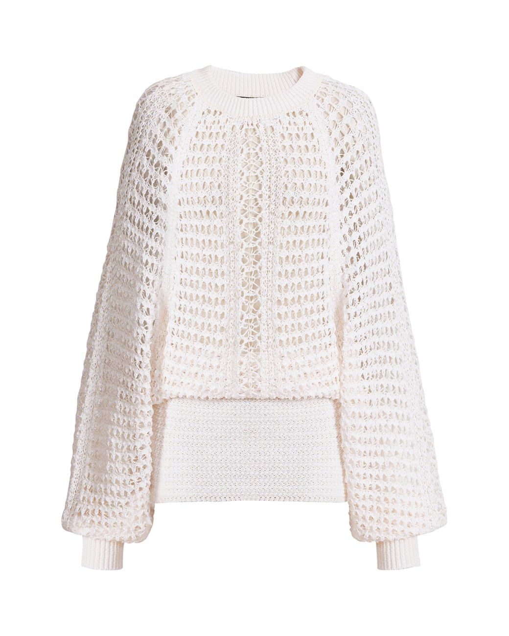 Balmain White Crochet Mini Dress