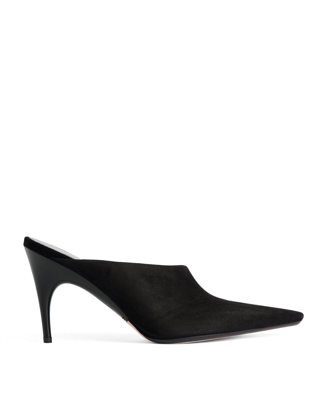 Balenciaga Black Suede Duchesse Mules 90