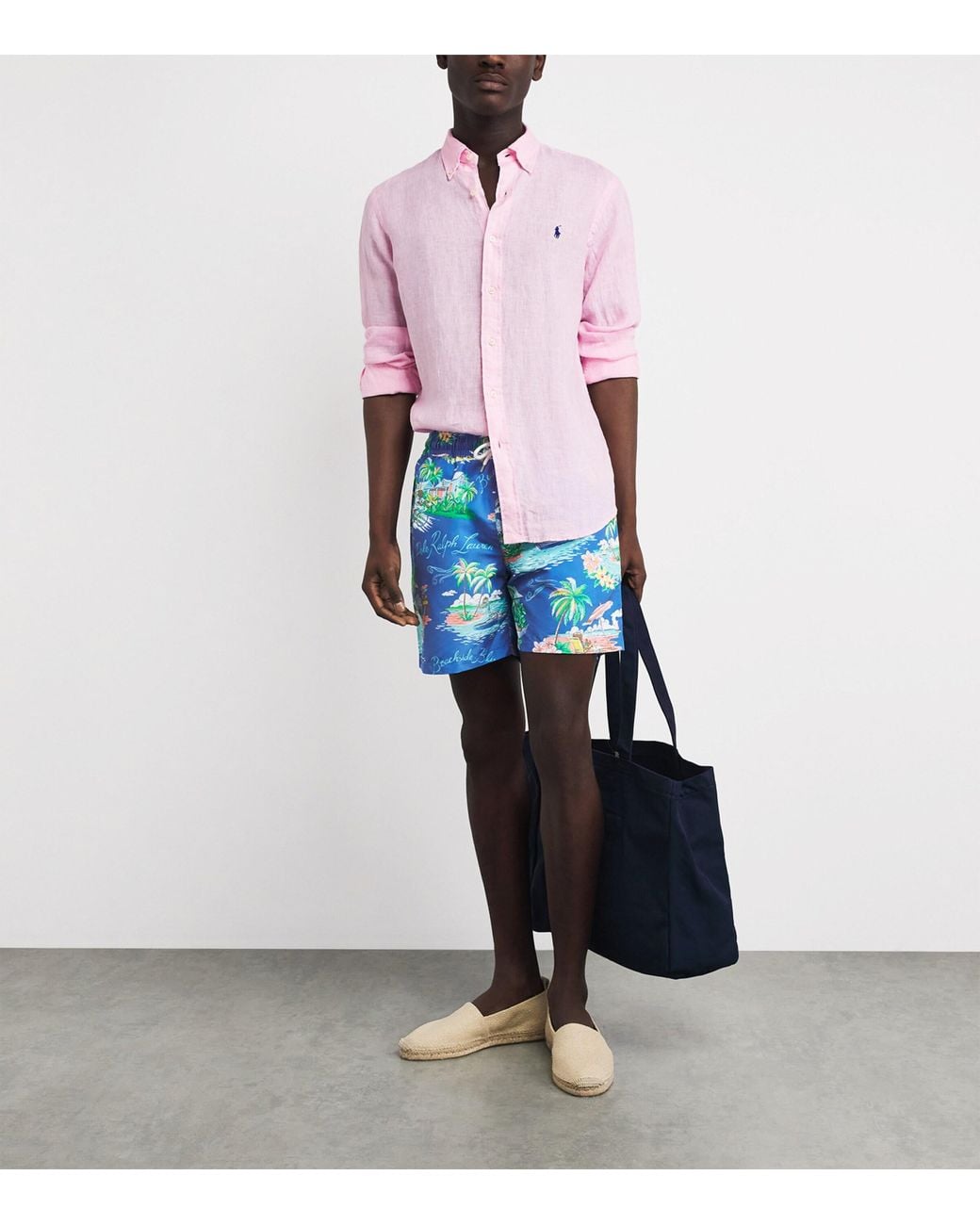 Polo Ralph Lauren Blue Printed Traveller Swim Shorts for men