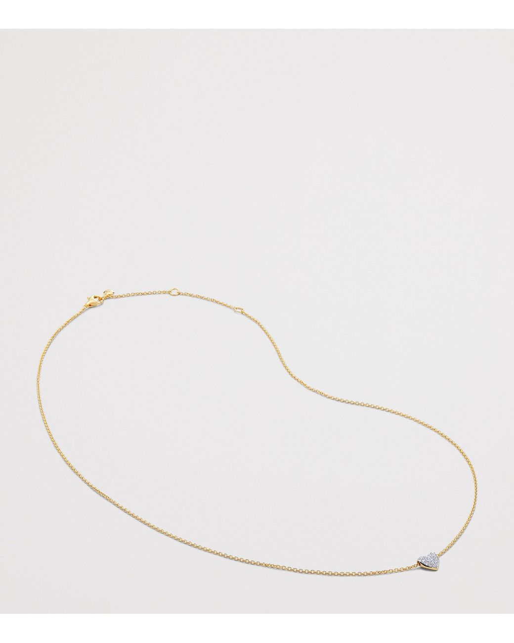 Monica Vinader Metallic Vermeil And Diamond Heart Necklace
