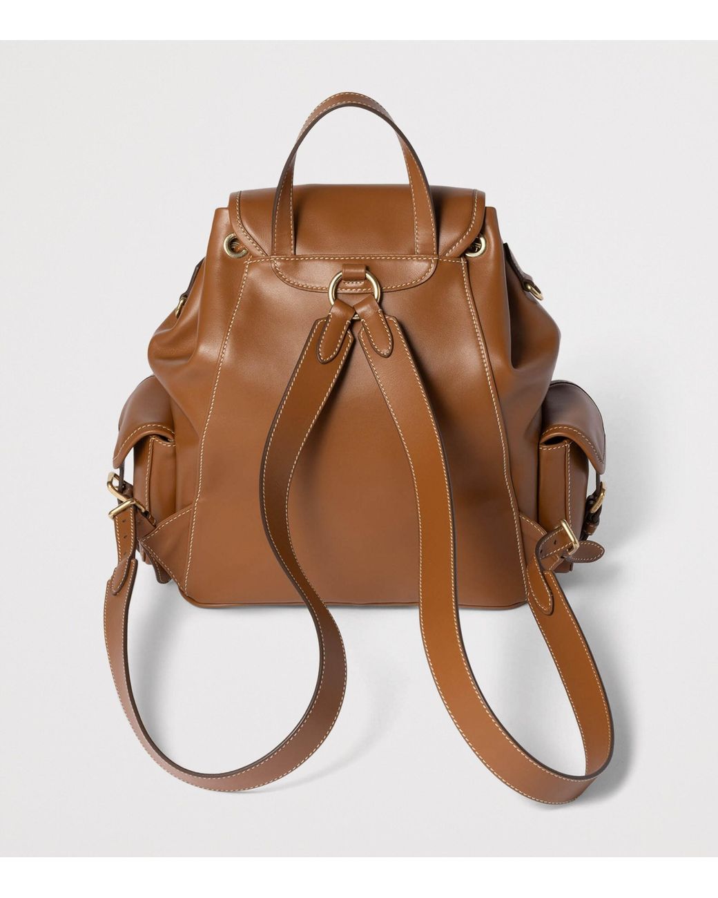 Miu Miu Brown Leather Backpack Medium