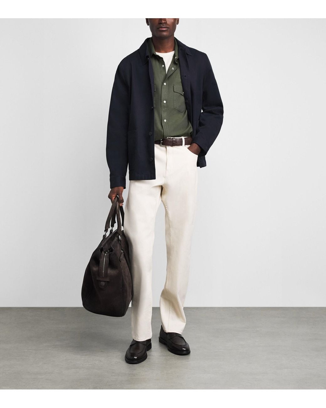 Jacob Cohen Green Cotton-Cashmere Batavia Western Shirt for men