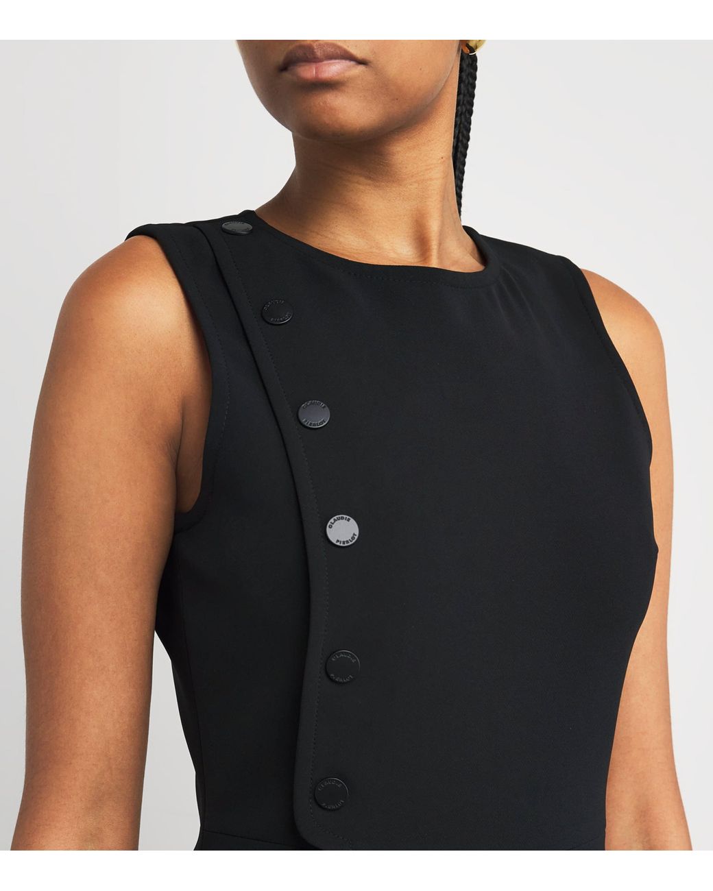 Claudie Pierlot Black Embellished Midi Dress