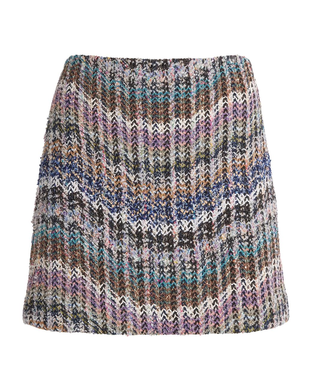 Missoni Gray Metallic Chevron Mini Skirt