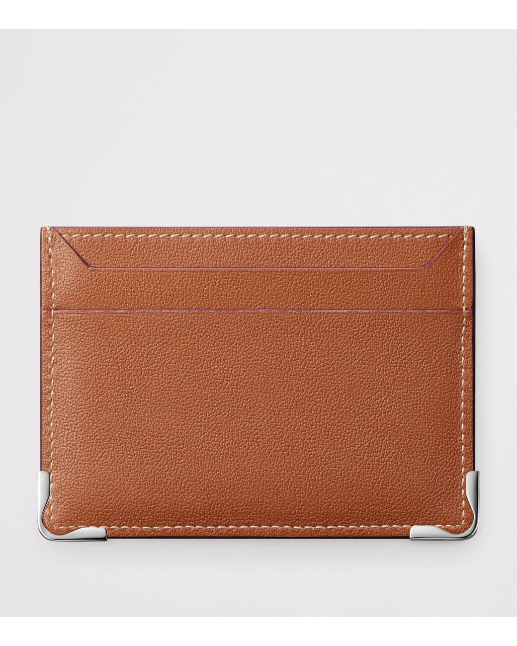Cartier Brown Leather Must De Card Holder for men