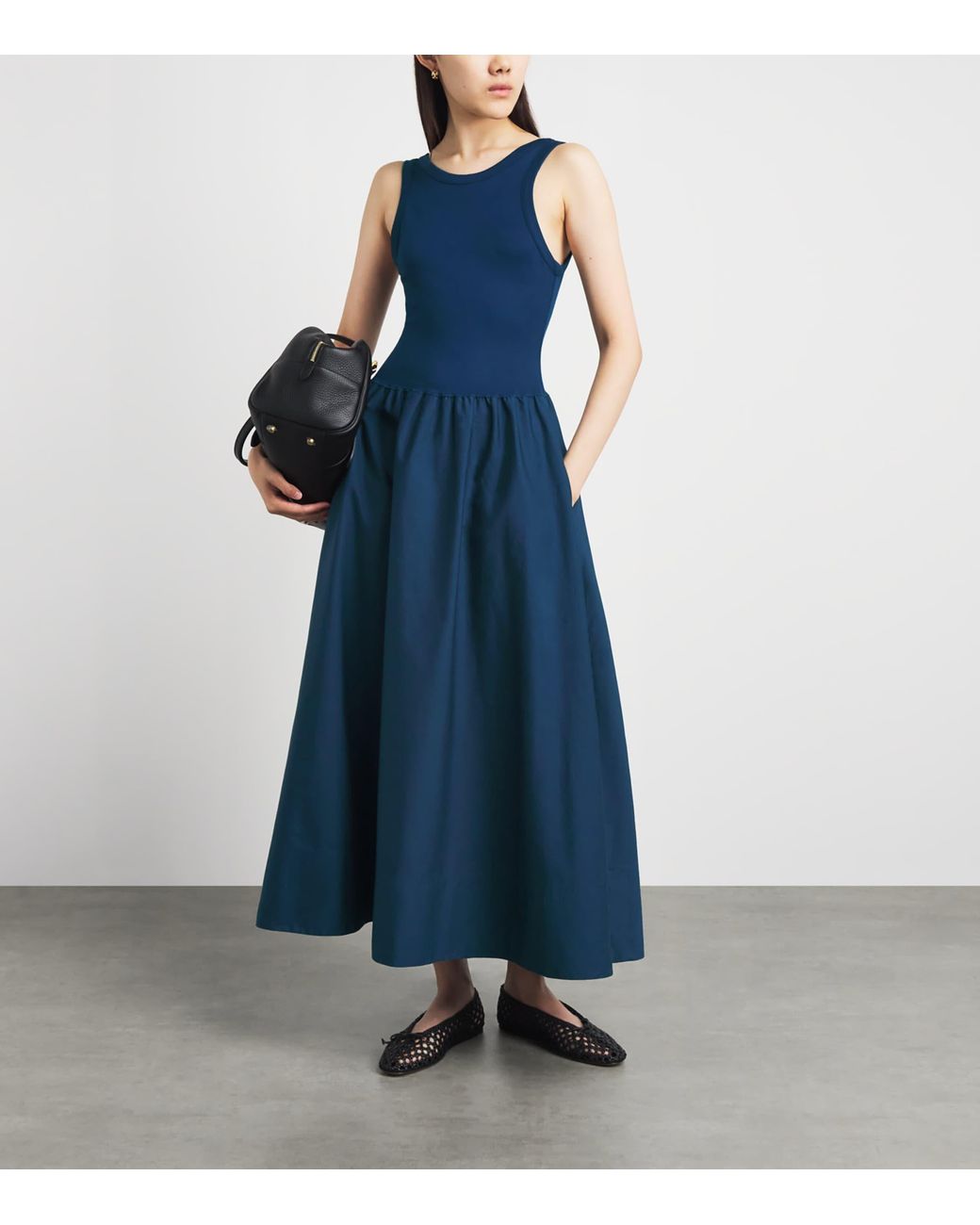 Polo Ralph Lauren Blue Sleeveless Midi Dress