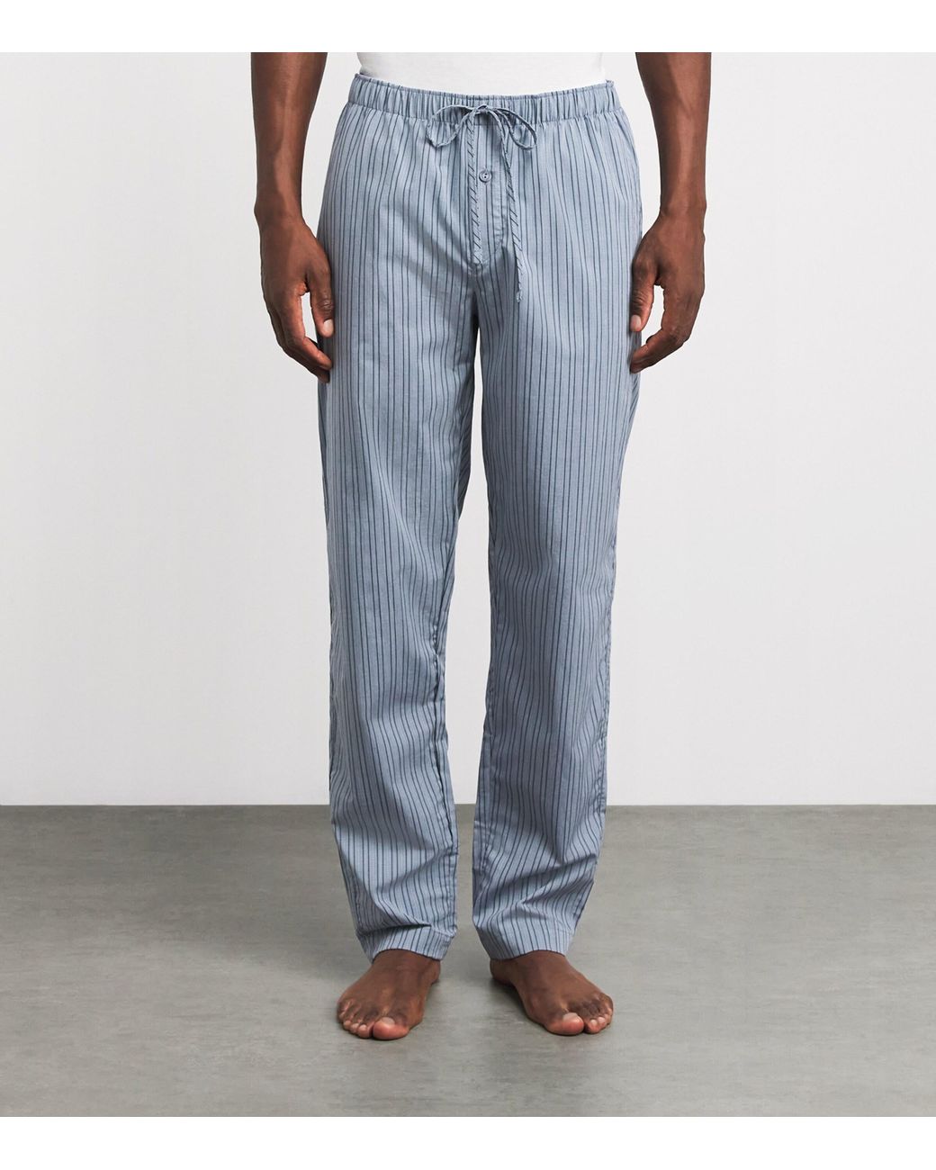 Hanro Blue Cotton Night & Day Pyjama Bottoms for men