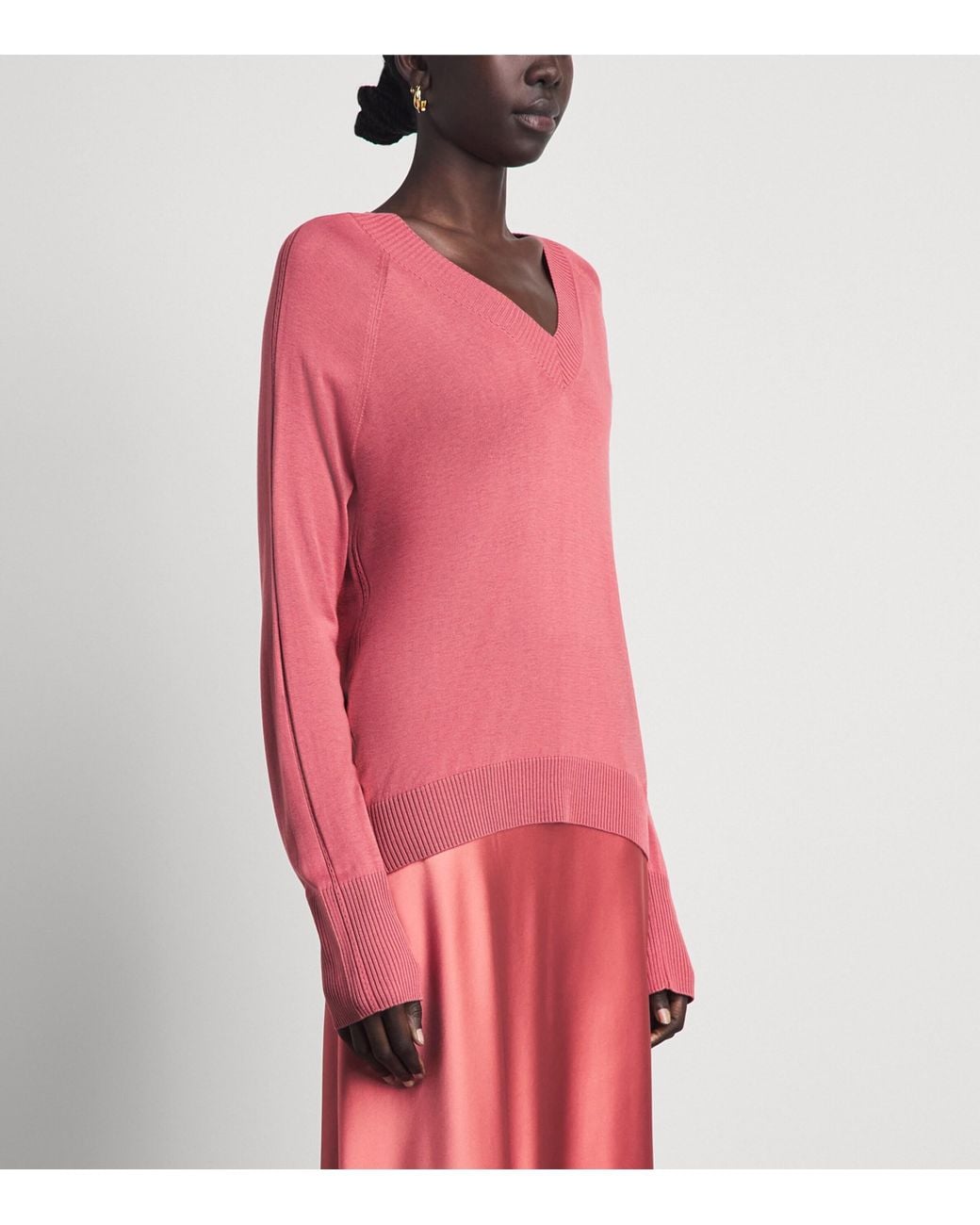 Joseph Pink Silk Gallow Sweater