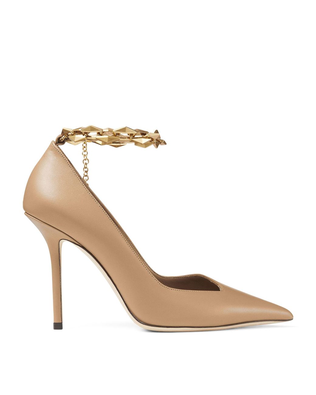 Jimmy Choo Diamond Talura 100 Leather Pumps in Metallic | Lyst
