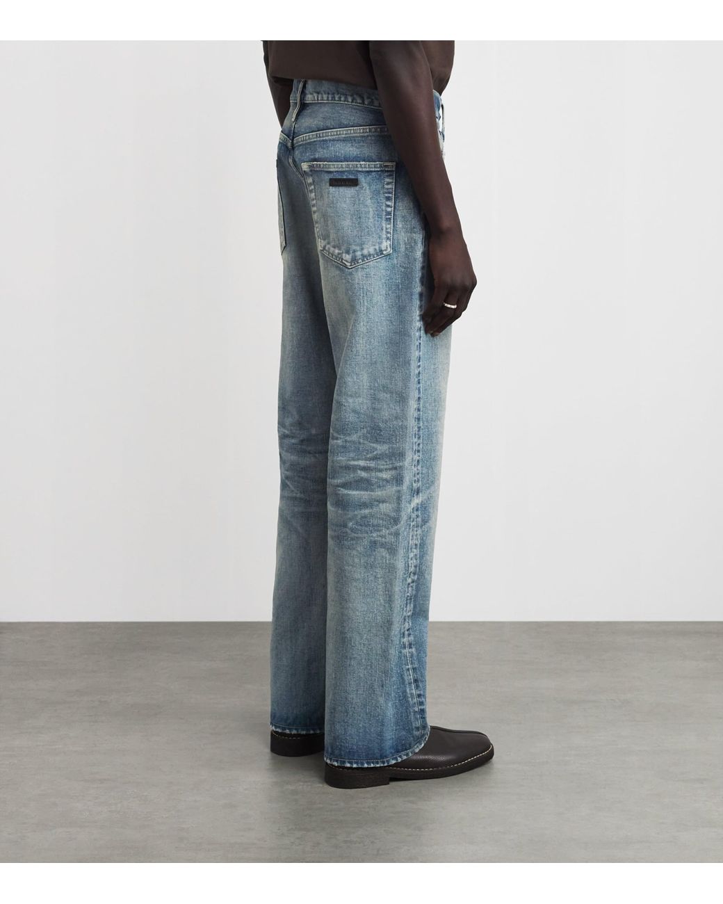 Fear Of God Blue Faded Straight Jeans for men