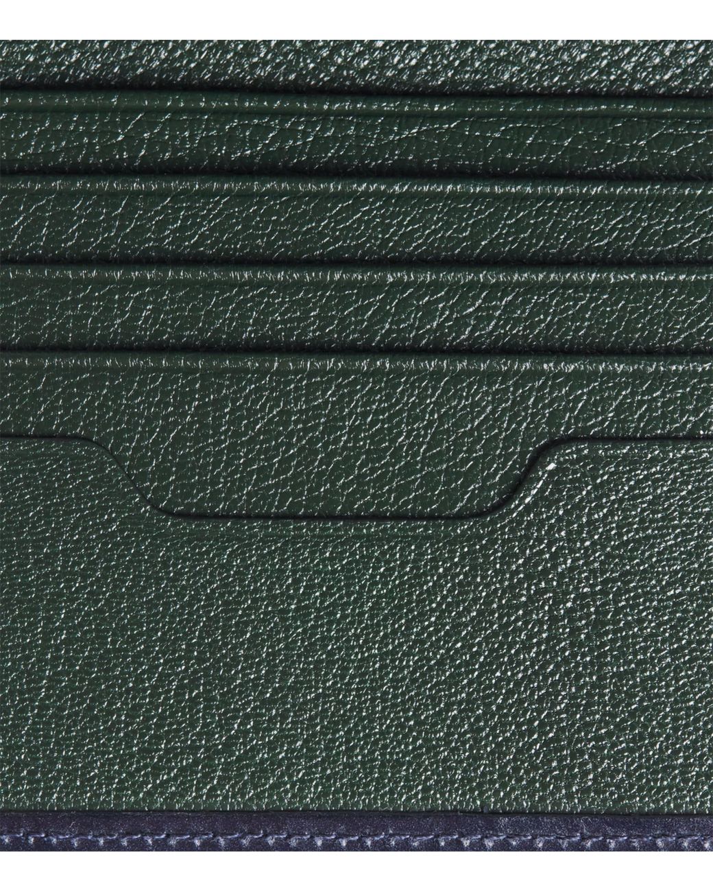Swaine Blue Leather Bifold Wallet for men