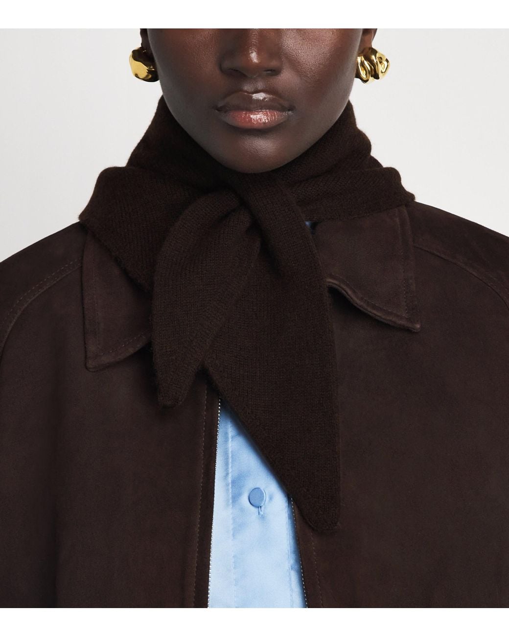 Sandro Black Wool-Cashmere Tie Bandana