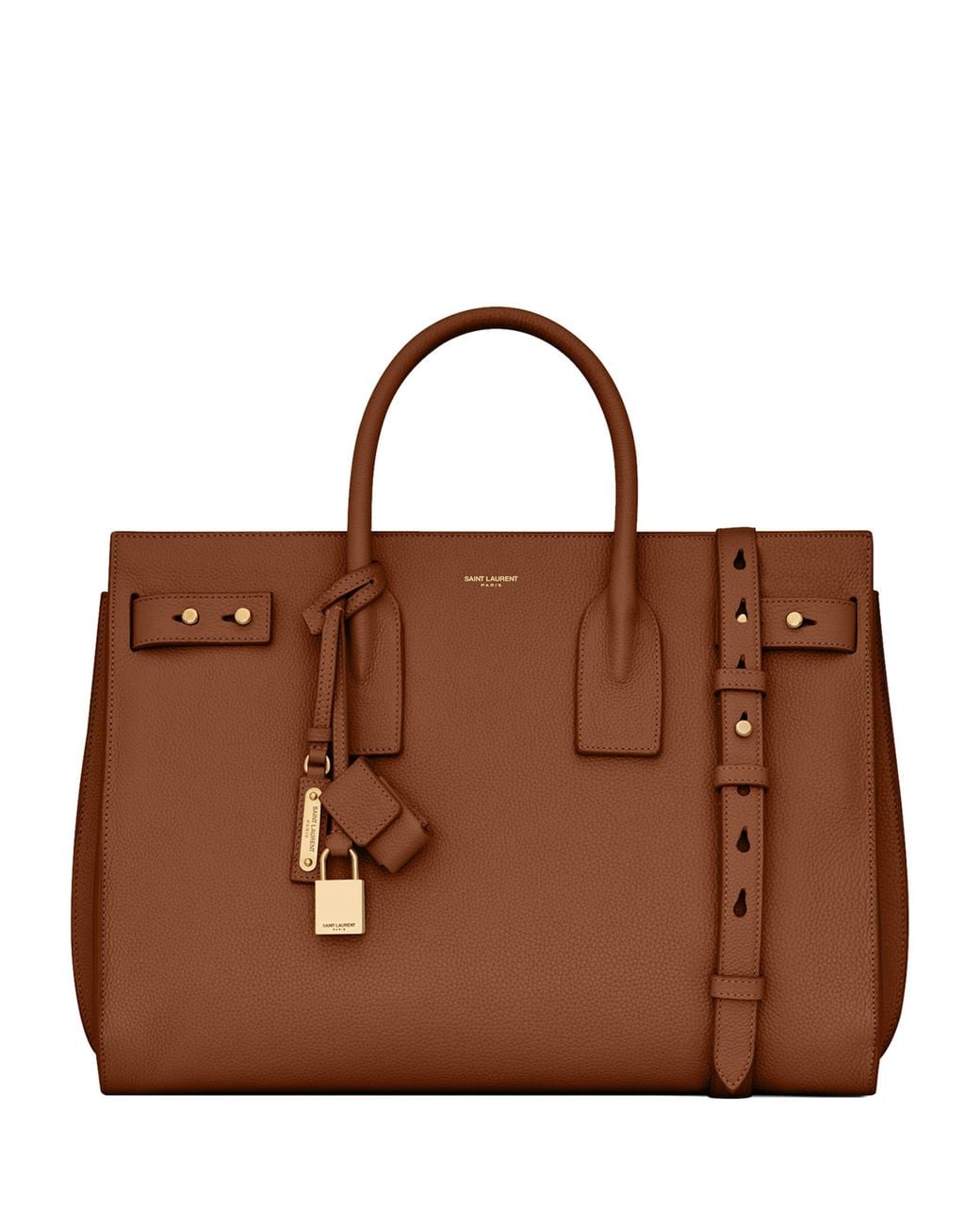 Saint Laurent Brown Large Sac De Jour Tote Bag