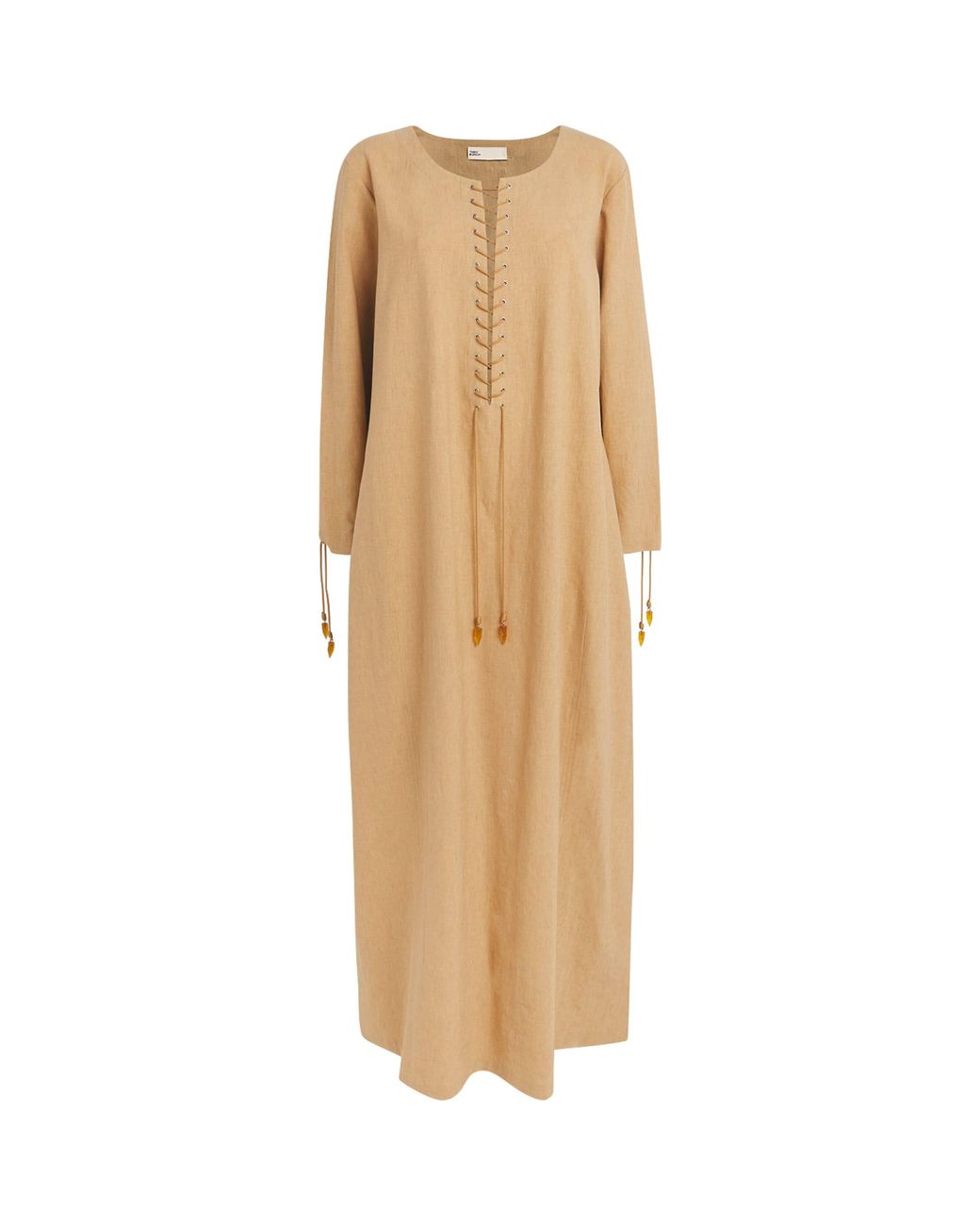 Tory Burch Natural Linen-Blend Kaftan