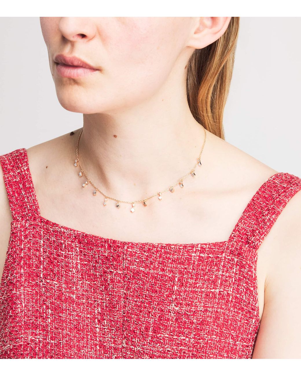 Suzanne Kalan Metallic And Diamond Classic Cascade Necklace